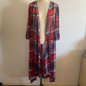 Torrid plaid kimono size M/L torrid Size 0/00